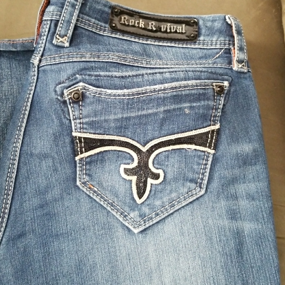 Rock Revival Blue Jeans